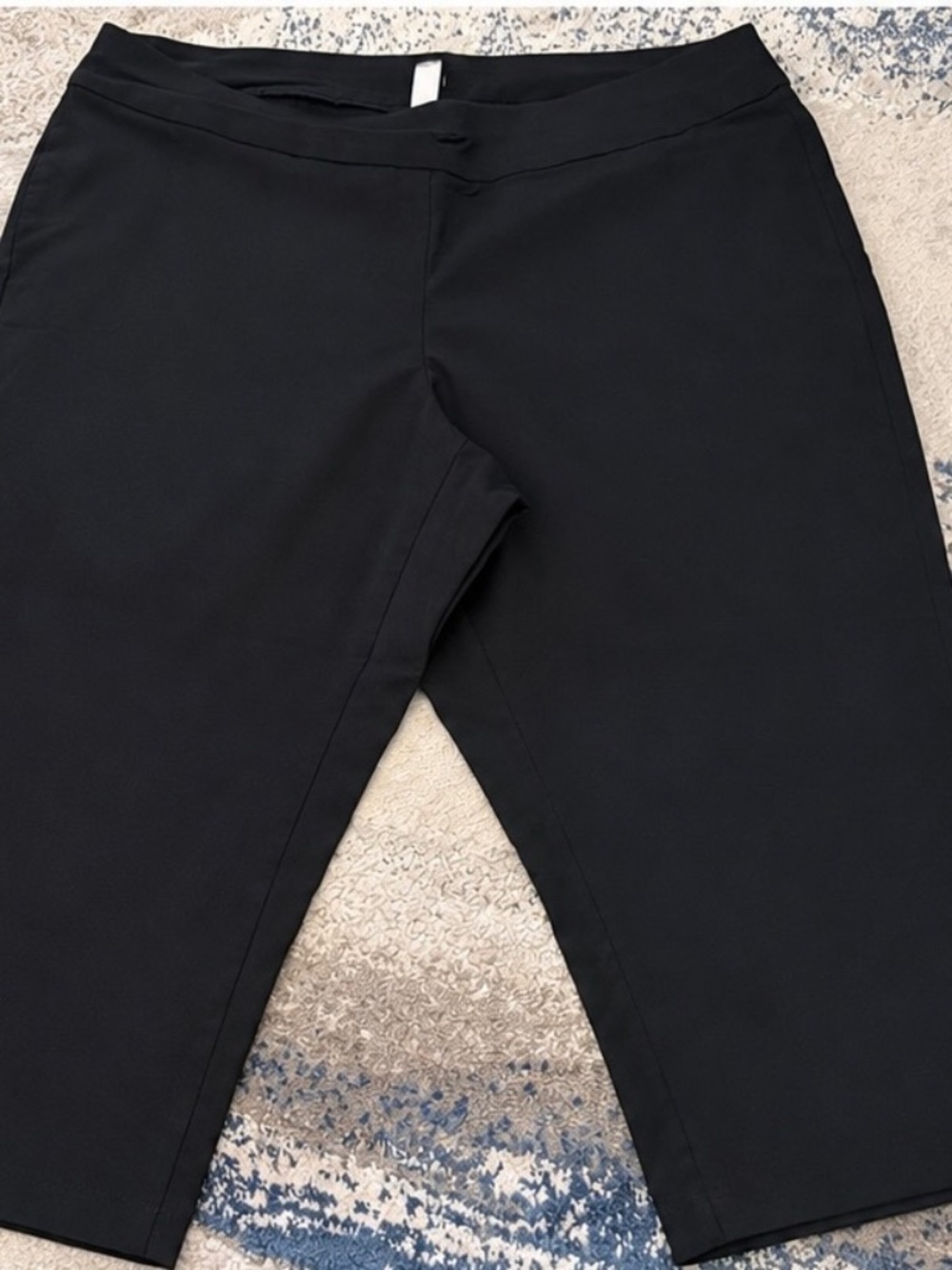 Apt 9 Women's Plus Size 1X Black Cropped Capri Pants Classic Career